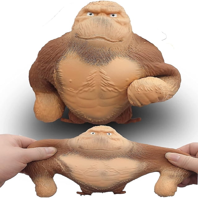 Juguete de mono, figura de gorila elástica para niños y adultos, juguete antiestrés para descomprimir y apretar, juguete para aliviar el estrés para niños, juguete sensorial para la ansiedad.