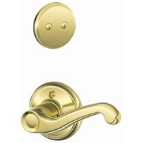 Schlage F94 Flair Left Hand Dummy Interior Trim Bright Brass Finish