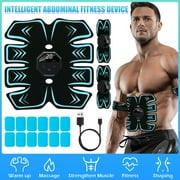 ABS Stimulator, Ab Machine,Abs Muscle Training Belt,USB Rechargeable Portable Abdomen Ab Stimulator for Men Woman,Home & Office Exercise Equipment