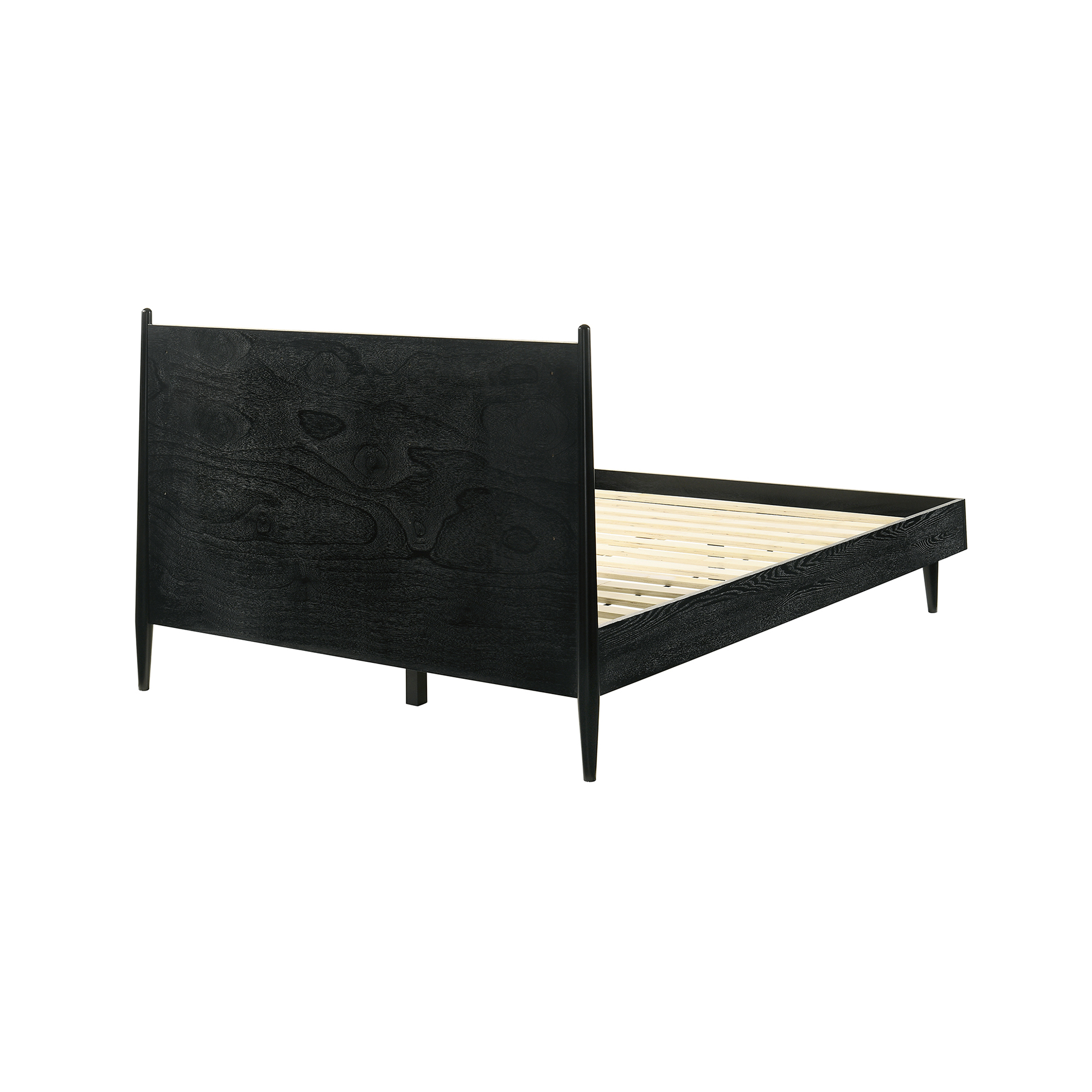 Artemio Queen Platform Wood Bed Frame in Black Finish