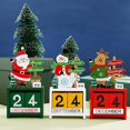 thumbnail image 2 of Snowman Calendario de cuenta regresiva para Navidad, bloques de madera, decoración de mesa para el hogar y la Oficina, 2 of 5
