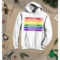 thumbnail image 3 of S4E Men's Pride Flag Life Harmony Spirit Hoodie Sweatshirts Medium White, 3 of 4