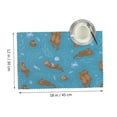 thumbnail image 2 of Home Otter Repeats The Sea Placemats Set Of 4 Washable Wipeable Place Mats Place Mats For Festival, Parties, Family Dinner (12 X 18inch), 2 of 6