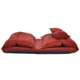 thumbnail image 6 of Adjustable Floor Sofa Bed PU Leather Leisure Bed, Folding Floor Couch Lounge Lazy Sofa with 5-Position, Floor Video Gaming Sofa Bed with 2 Pillows, Red, 6 of 6