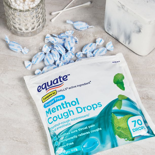 (4 Pack) Equate Sugar Free Cough Drops, Menthol, 70 Ct - Walmart.com