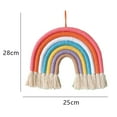 thumbnail image 2 of Rainbow Wall Hanging, Woven Rainbow Wall Decor for Girls Nursery Bedroom Playroom Baby Room Decor, 2 of 5