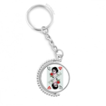 thumbnail image 1 of playing cards q illustration pattern rotatable keyholder disc accessories chain clip, 1 of 3