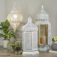thumbnail image 2 of Northlight Moroccan Style Pillar Candle Lantern - 21.5" - White and Gold, 2 of 4