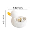 thumbnail image 2 of Easter Bunny Ceramic Utensil Holder, 6.42 Inch White Rabbit Fork and Knife Stand for Dining Table, Kitchen Countertop Storage Organizer with Hygienic Design, 2 of 8