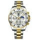 thumbnail image 1 of Reloj verde para hombre con correa de acero, luminoso, resistente al agua hasta 30 m, reloj de cuarzo para hombre, 1 of 6