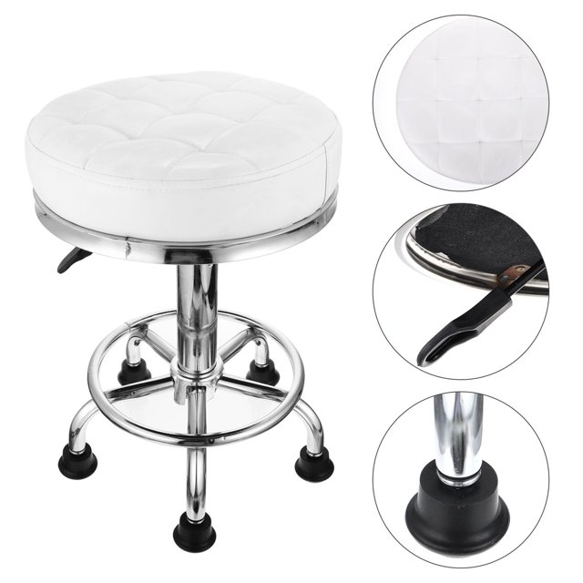 BRIGHTFUFU Modern Hair Salon Chair With Floor Protection Adjustable Stool 1Pack