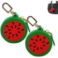 thumbnail image 1 of Mini Fruit Keychain Charms, Leather Fruit Purse Charm, Cute Mini Coin Purse Keychain, For Backpack Decoration(Watermelon *2), 1 of 6