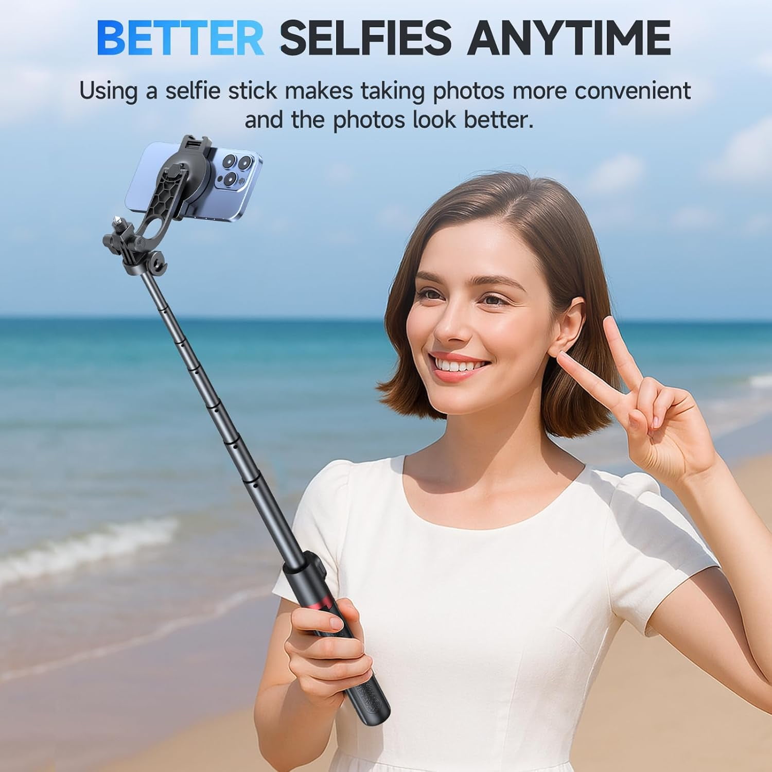 XIHAMA Magnetic Tripod Compatible with iPhone and Android,Samsung Phones,51" Selfie Stick Tripod Mount with Remote,Portable Phone Selfie Stick Stand for Photo,Video Recording,Travel,Filming