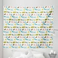 thumbnail image 1 of Animal Tapestry, Domestic Farm Animals Horse Pig Cow Sheep and Hen Agriculture Cartoon Doodle Design, Fabric Wall Hanging Decor for Bedroom Living Room Dorm, 5 Sizes, Multicolor, by Ambesonne, 1 of 1
