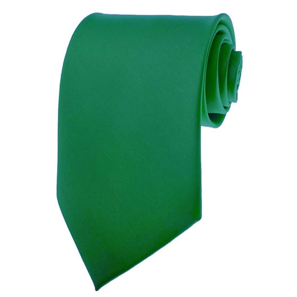 K. Alexander Mens Solid Kelly Green Ties Necktie