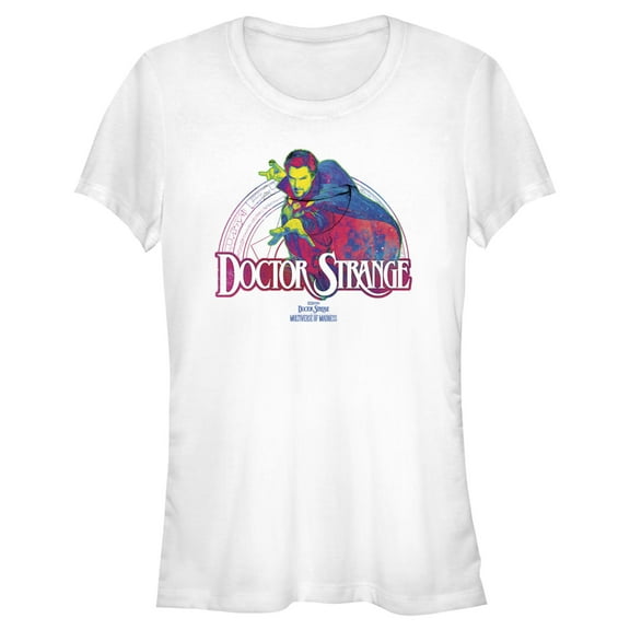 Junior's Marvel Doctor Strange in the Multiverse of Madness Colorful Doctor Strange  Graphic Tee White Medium