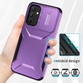 thumbnail image 3 of Rugged Case for Samsung Galaxy A15 5G with Slide Camera Cover & Drop Protection Purple, 3 of 6