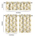 thumbnail image 6 of Kitchen Curtains 36 Inch Short - 3 Panel Set with Cute Farmhouse Egg & Chicken Print, Rod Pocket Window Curtain, 100% Polyester for Rustic Coop, Farm Kitchen, Easy Wash, 6 of 6