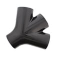 thumbnail image 6 of DCT Woodworking 3-Way Dust Collection Junction 4” Inch Hose Coupler Y Fitting, 6 of 7