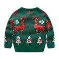 thumbnail image 3 of Chandail de Noël pour Garçon Fille Pull-Over Rennes Élan Chandails en Molleton Dessin Animé, 3 of 9