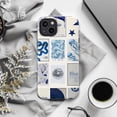 thumbnail image 6 of Blue Aesthetic Collage iPhone Case, Ocean Jellyfish & Abstract Art Design Protective Cover, Scrapbook Style Phone Case for iPhone 16 15 14 13 12 11 Pro Max Plus Mini, 6 of 6