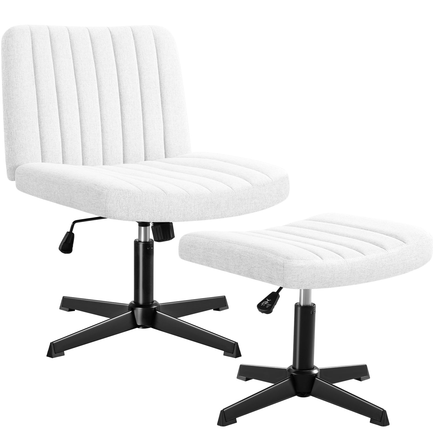 Homall Office Desk Chair Armless Swivel Vanity Chair with No Wheels