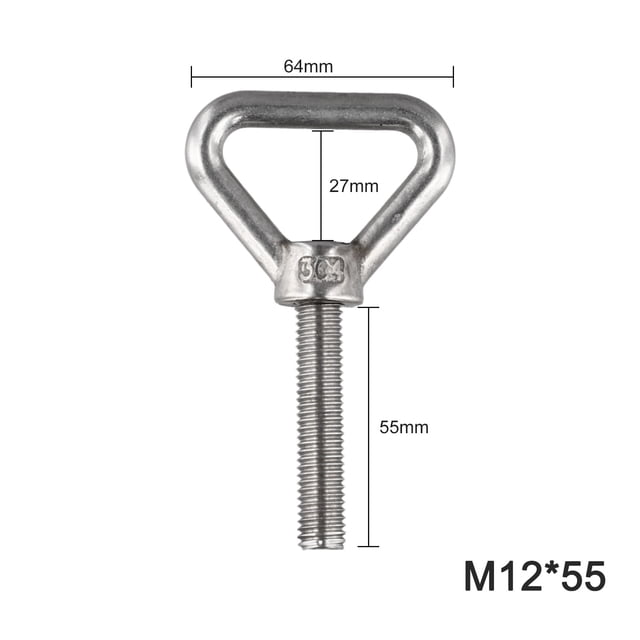 Stainless Steel 304 Triangle Loadbearing Bolt For Applications - M12*55