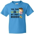 thumbnail image 3 of Inktastic Yes, This is My First Rodeo- Cowgirl in Hat and Boots Youth T-Shirt, 3 of 5