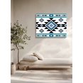 thumbnail image 5 of Blue Aztecs Wall Art for Living Room,Canvas Picture Wall Decor for Bathroom Bedroom,Southwestern Stripe Native American Boho Painting Artwork for Office Kitchen Hallway Dining Room Home Decor 16"x20", 5 of 8