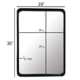 thumbnail image 4 of TEHOME Contemporary Black Bathroom Mirror, 20x30 Inches, Metal Framed Rectangle Vanity Mirror, 4 of 7