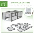 thumbnail image 4 of Chicken Coop Run, Extension Chicken Run 20.73 ft² Large Expend Hen House, Universal Chicken Run Perfect for 4-6 Chickens,Ducks, 79" L x 37.8" W x 26.8" H, 4 of 7