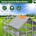 thumbnail image 2 of HighSound Catio Outdoor Cat Enclosure, Large Cat House for Multiple Cats with 7 Platforms, 2 Resting Box and 2 Bridges, Wooden Cat House Cage with Waterproof and UV Proof Cover, 111"L, Grey&White, 2 of 9