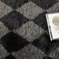 thumbnail image 7 of Pentantan 8’x 10’ Shag Area Rugs, Soft Fluffy Modern Checkered Indoor Carpet for Living Room Bedroom, Gray & Black, 7 of 7