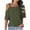 Army Green, variant on Summer Tops for Women Short Sleeve One-Shoulder Casual Loose Fitted Tunic Top Shirts Blouse