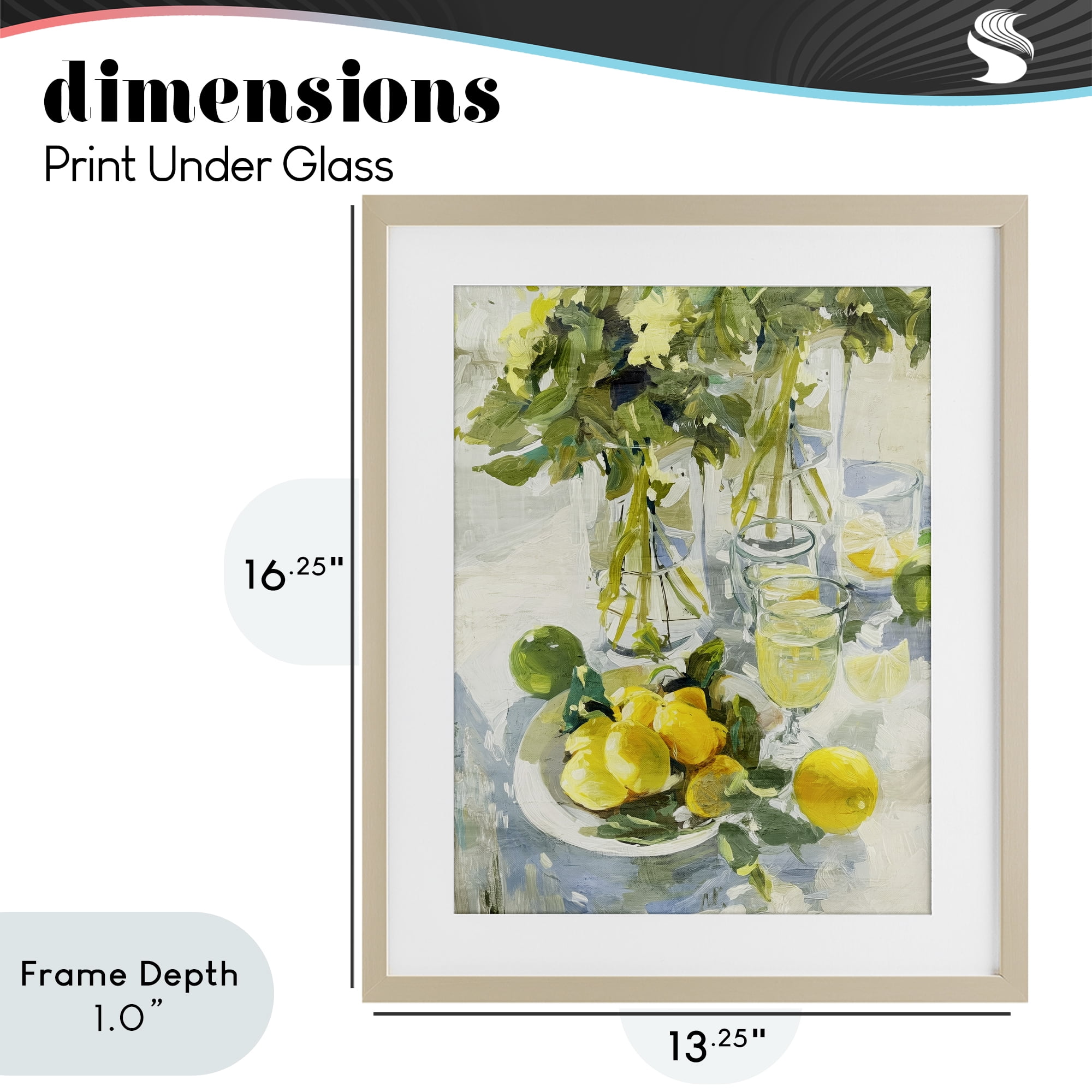 Stupell Industries Fresh Kitchen Lemons Spread Birch Framed Print Under Glass, design by Annabelle Hall