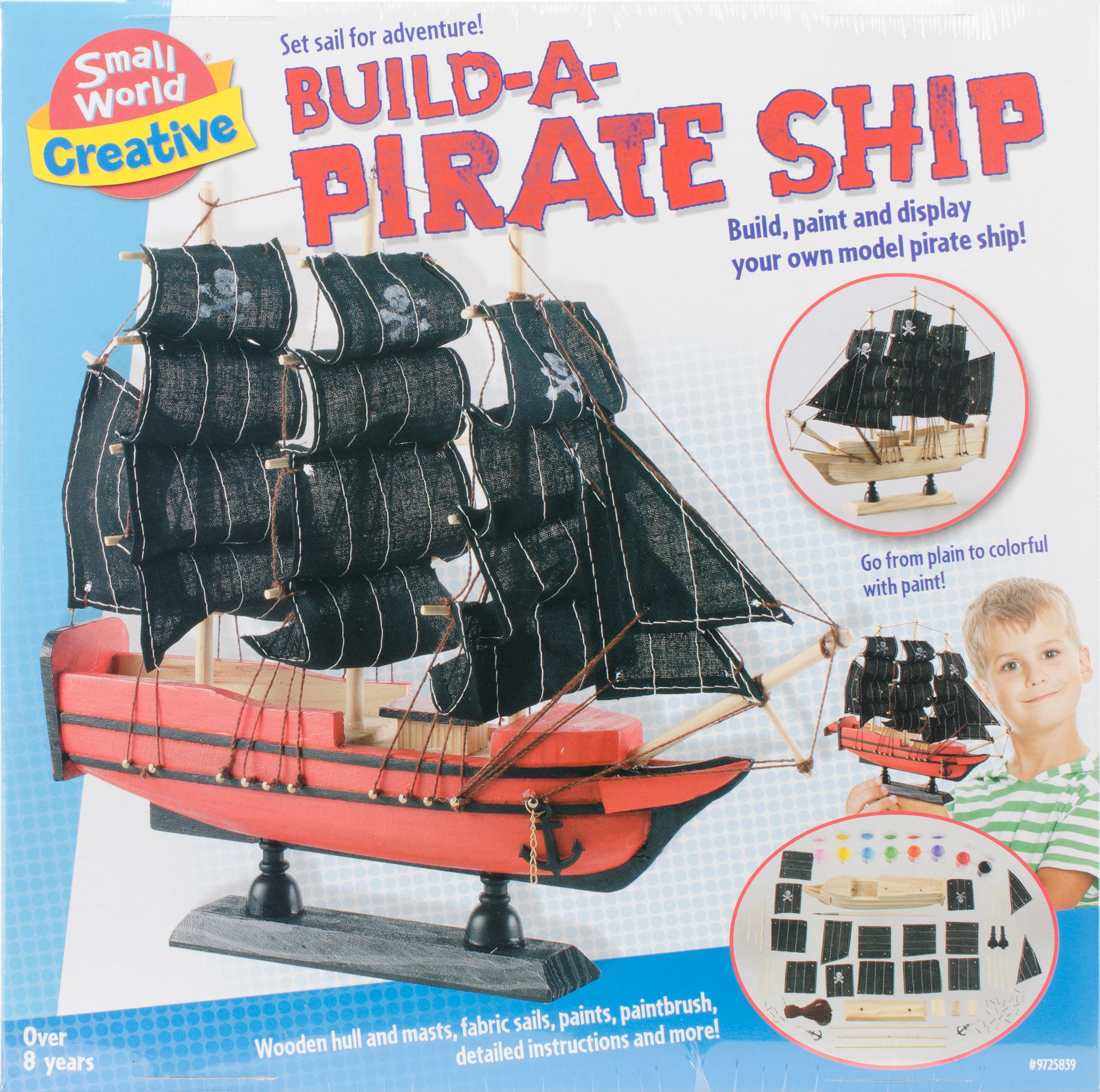 up Pirate Ship in a Bottle Kit Includes All Parts to Create a Mini Ship in a 