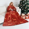 thumbnail image 2 of Manta portátil con estampado de perro salchicha de Navidad de Cataluña, 2 of 9