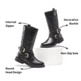 thumbnail image 4 of Botas DREAM PAIRS para niñas, altas hasta la rodilla, negras, talla 2, 4 of 5