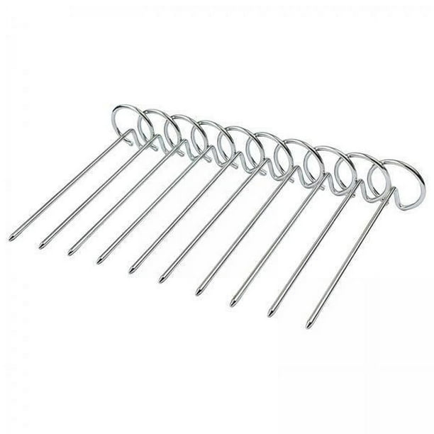 Brochetas De Kebab,Brochetas de metal Brochetas para barbacoa Brochetas de acero inoxidable,Brochetas Reutilizables Brochetas Air Fryer Pollo,Brochetas Verticales BBQ Palitos Carne 2 piezas