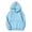 Light Blue, variant on NEBWOAK Girls Oversized Hoodie Solid Cotton Pullover Long Sleeve Sweatshirt Light Blue,Size 8-9 T
