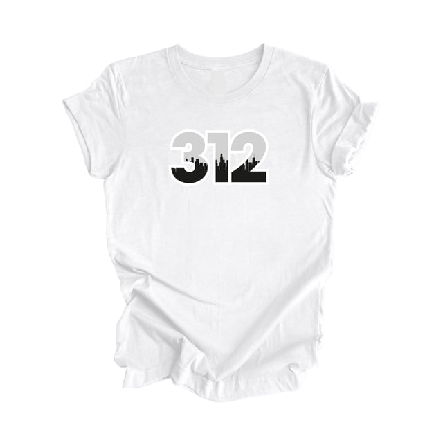 312 Chicago Illinois USA Code Régional Skyline de la Ville Cadeau - T-Shirt Unisexe - Inspired X