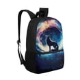 thumbnail image 2 of Jeiento Galaxy Sky Wolf Backpack for Boys 6-8 8-12 School Bags Elementary Middle School Bookbag Rucksack for Kids 17inch Laptop Backpacks Girls Kindergarten Schoolbag Daypack, 2 of 6