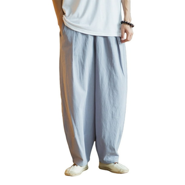 AMaVo - Avamo Summer Moisture Wicking Linen Pants for Men Casual Elastic Waist Drawstring Yoga
