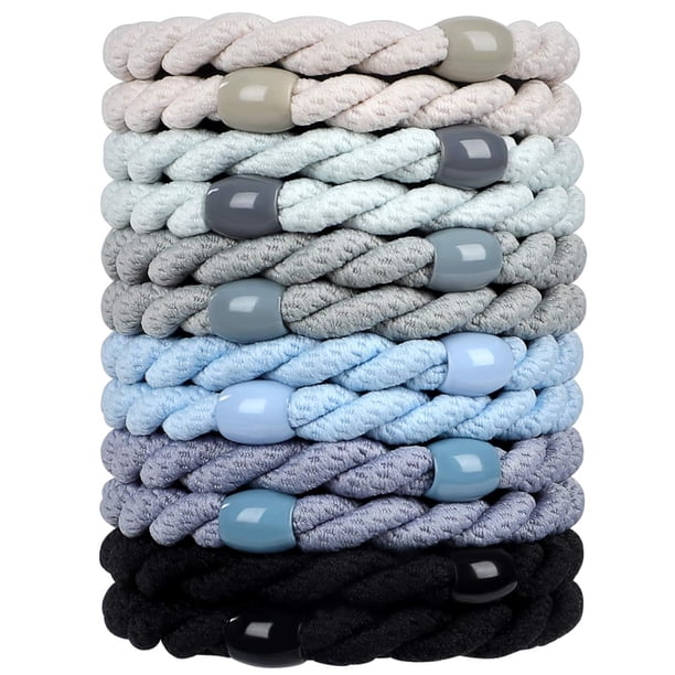 Coletero trenzado con forma de masa para mujer, con alta elasticidad, tipo diadema de goma.