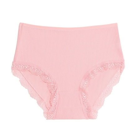 

Gubotare Women Panties Cotton Bikini Womens Lace Panties Womens Hollow Lifting Seamless Low Waist Comfortable Womens Briefs Pink XL