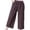 Yoga 42#Coffee, variant on WAYUTE Womens Leggings Tummy Control Elastic Waist Loose Linen Cropped Wide Leg Solid Color Trouser Loose Fit Workout M