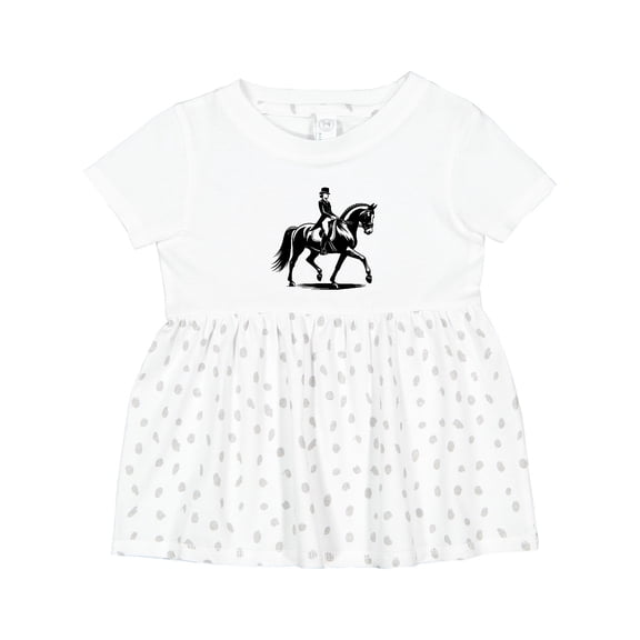 Inktastic Dressage Lady on Horse Girls Baby Dress