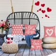 thumbnail image 5 of Happy Valentines Day Pillow Covers 18x18 Set of 4 Pink Love Heart Kisses Hugs Throw Pillow Covers Velvet Wedding Anniversary Cushion Covers Pillow Cases for Outdoor Couch Sofa Decoration(18 Inch), 5 of 6