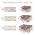 thumbnail image 4 of Cama para perros JOEJOY rectangular para perros pequeños, medianos y grandes, color beige, 4 of 6