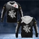 thumbnail image 3 of Sudadera con capucha con estampado 3D de calavera y camuflaje con emblema de la bandera nacional de Lituania para hombre, ideal para deportes al aire libre y ocio, estilo hip hop, 3 of 5